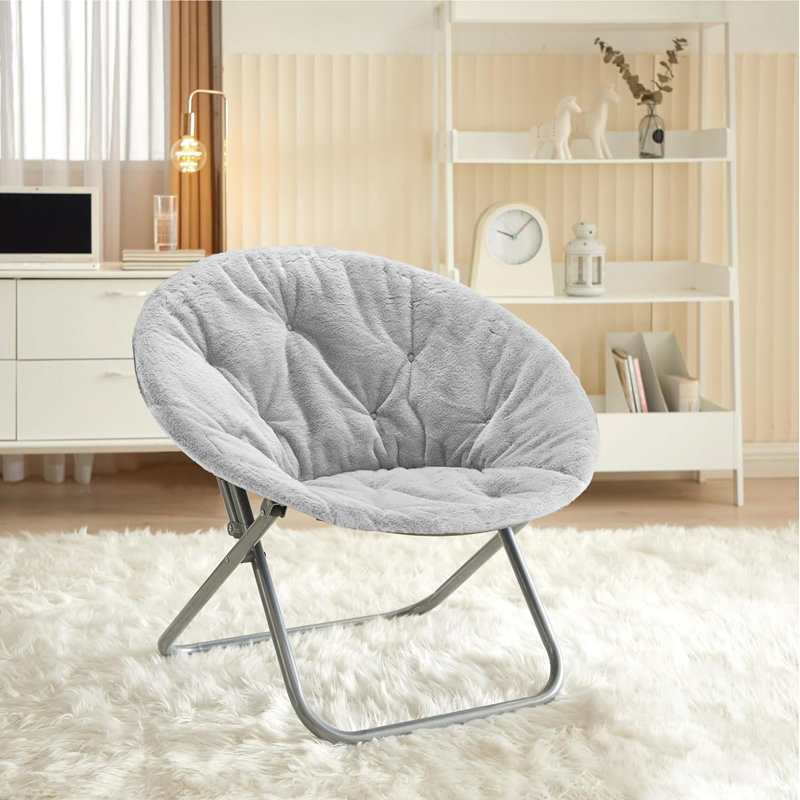 Fauteuil Papasan Giles, Argent, Gris