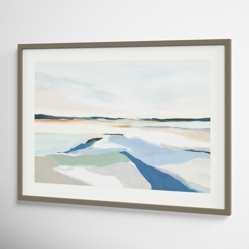 Seaside Day I by Isabelle Z, Gray Framed Paper, 19" H x 26" W