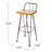 INDUSTIAL WOOD AND METAL BARSTOOL