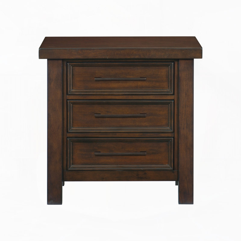Ensemble de 2 tables de chevet en bois d'ingénierie brun nuit, Brun, Ensemble de 2
