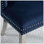 Set Of 2 Wingback Dining Chairs With Button Tufted Back, Chrome Legs, And Flannelette Fabric In Blue