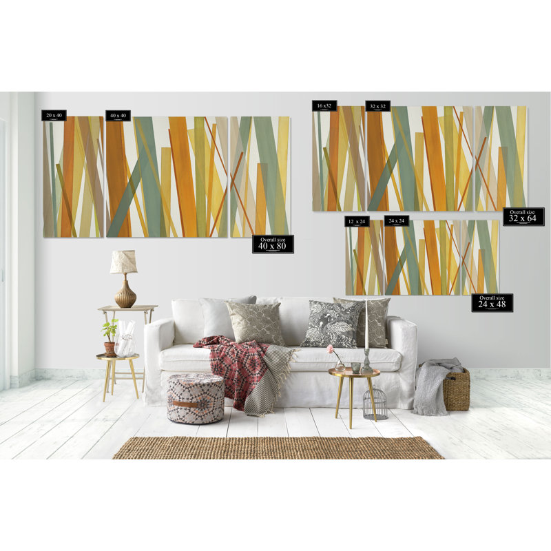 Summer Hayfield - reproduction multi-pièces sur toile, H 24 po x l 48 po x P 1,5 po