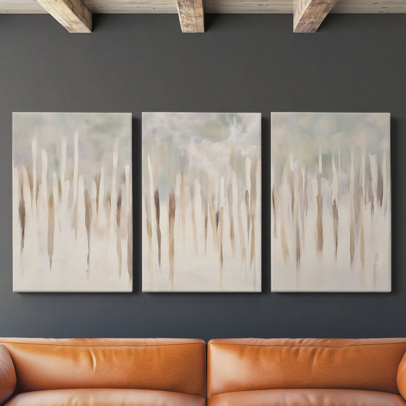 Abstract  Series  CCXXX  -Premium Gallery Wrapped Canvas Set -Ready to Hang, 12" H x 8" W x 1.115" D
