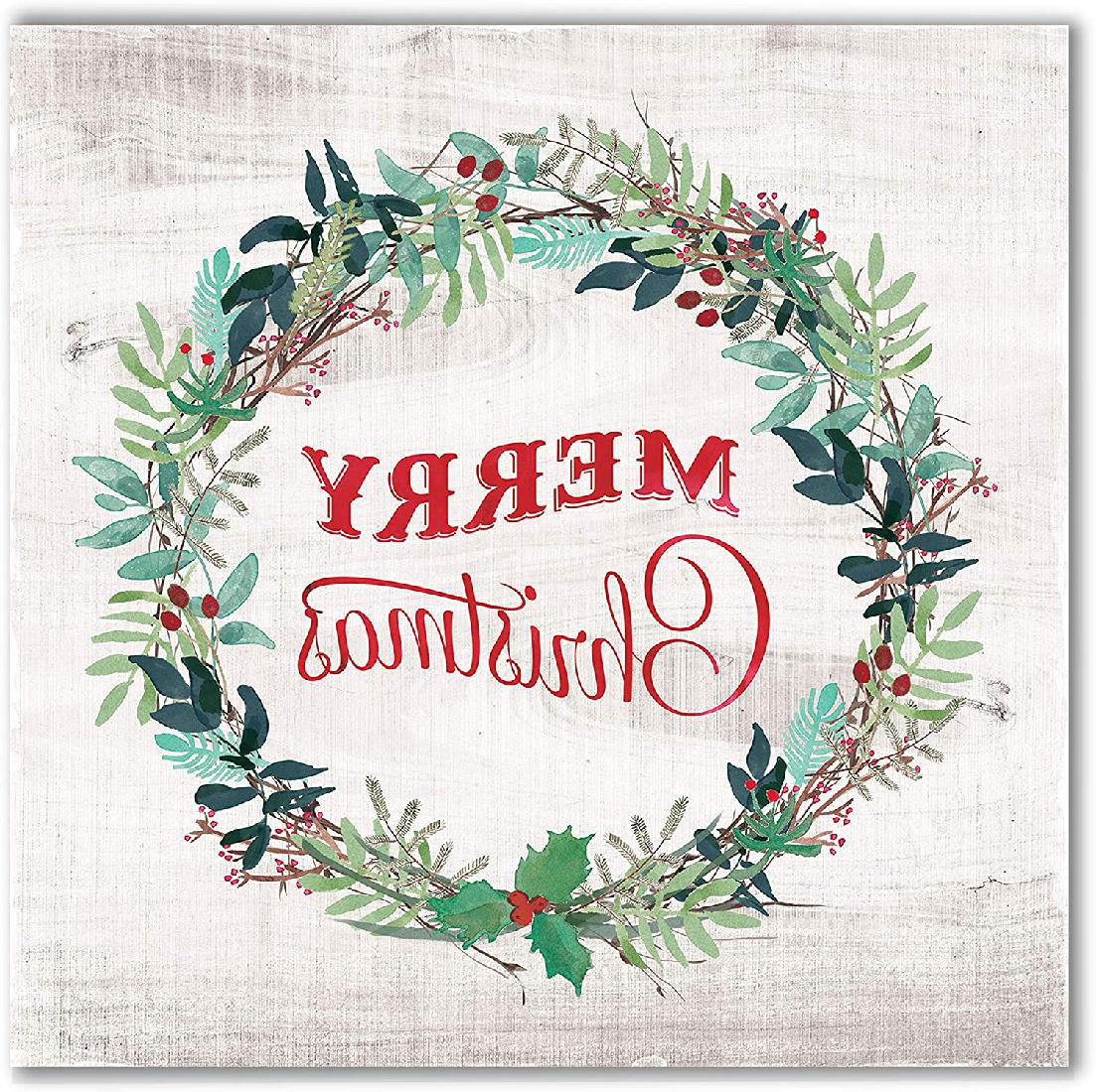 Merry Christmas Wreath - Print