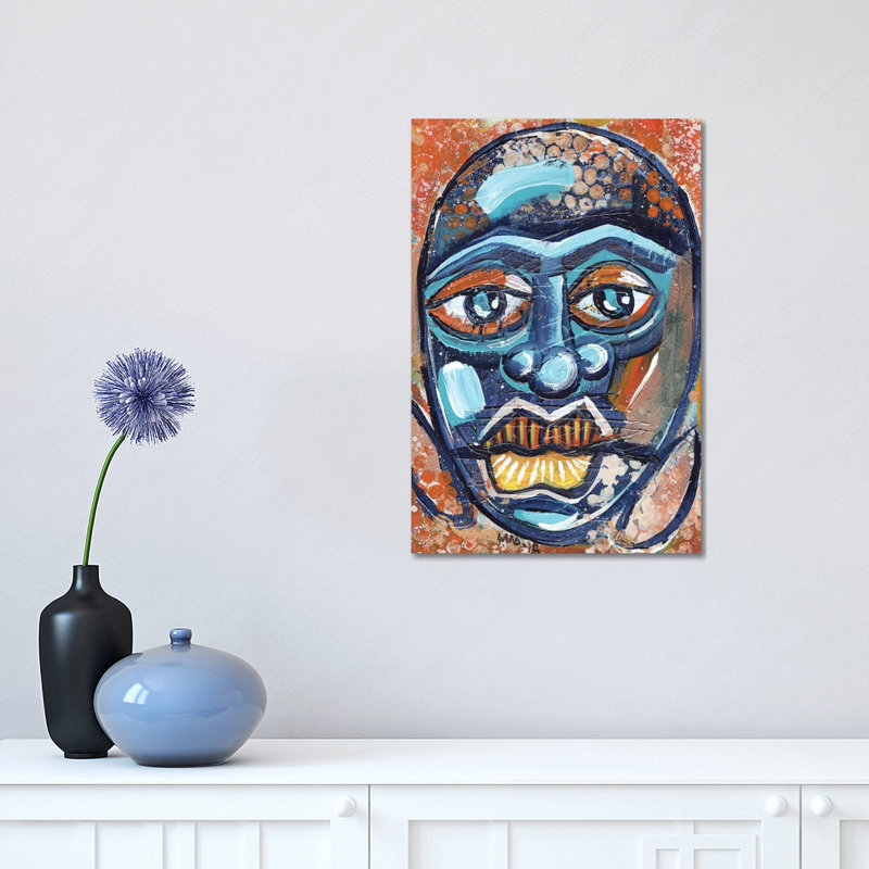 Masque by Akaimi The Artist - Wrapped Canvas Print, 30.48 cm H x 45.72 cm W