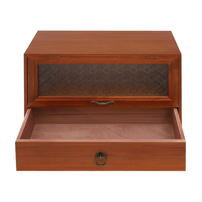 Armoire de rangement en bois à 2 niveaux