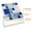 Stone Selection Blue And Grey Mosaic Wall Tile Sticker Set 15cm W x 15cm L