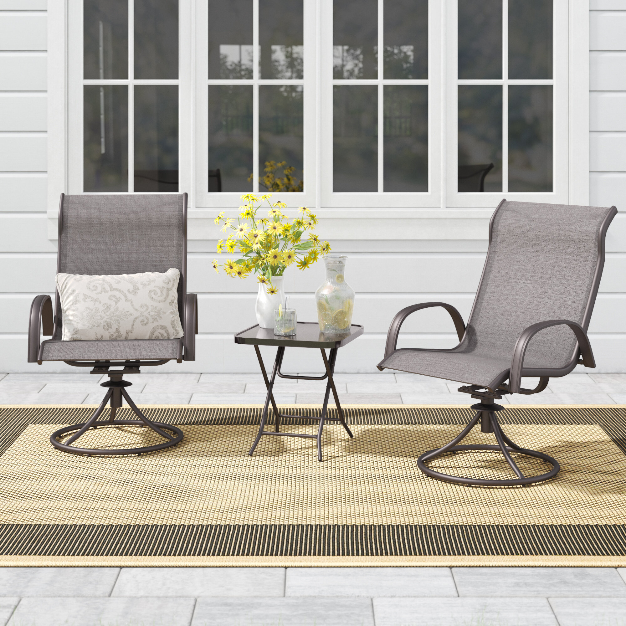 Wade Logan® Shirly 2 - Person Outdoor Seating Group & Reviews | Wayfair