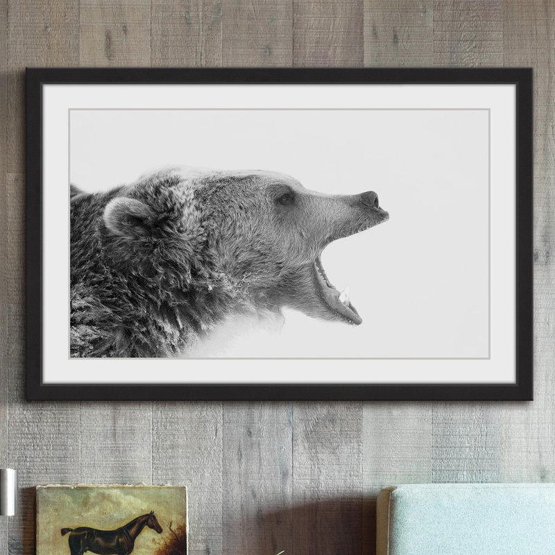 « call of the wild », reproduction de photo encadrée, H 16 po x l 24 po x P 1,5 po