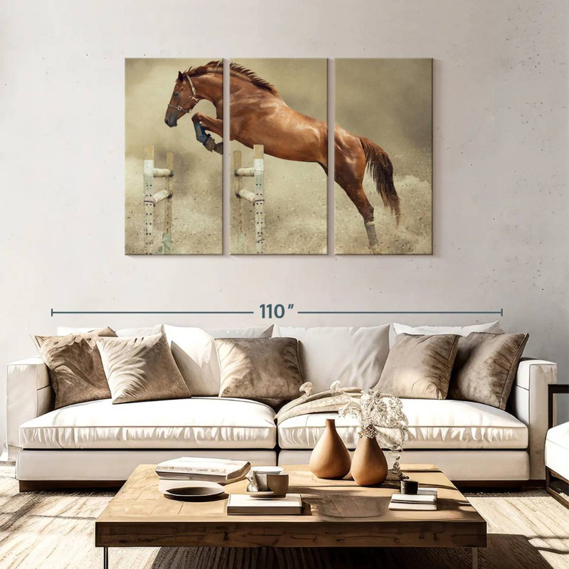 Brampt Powerful Jumping Horse, 48" H x 74" W