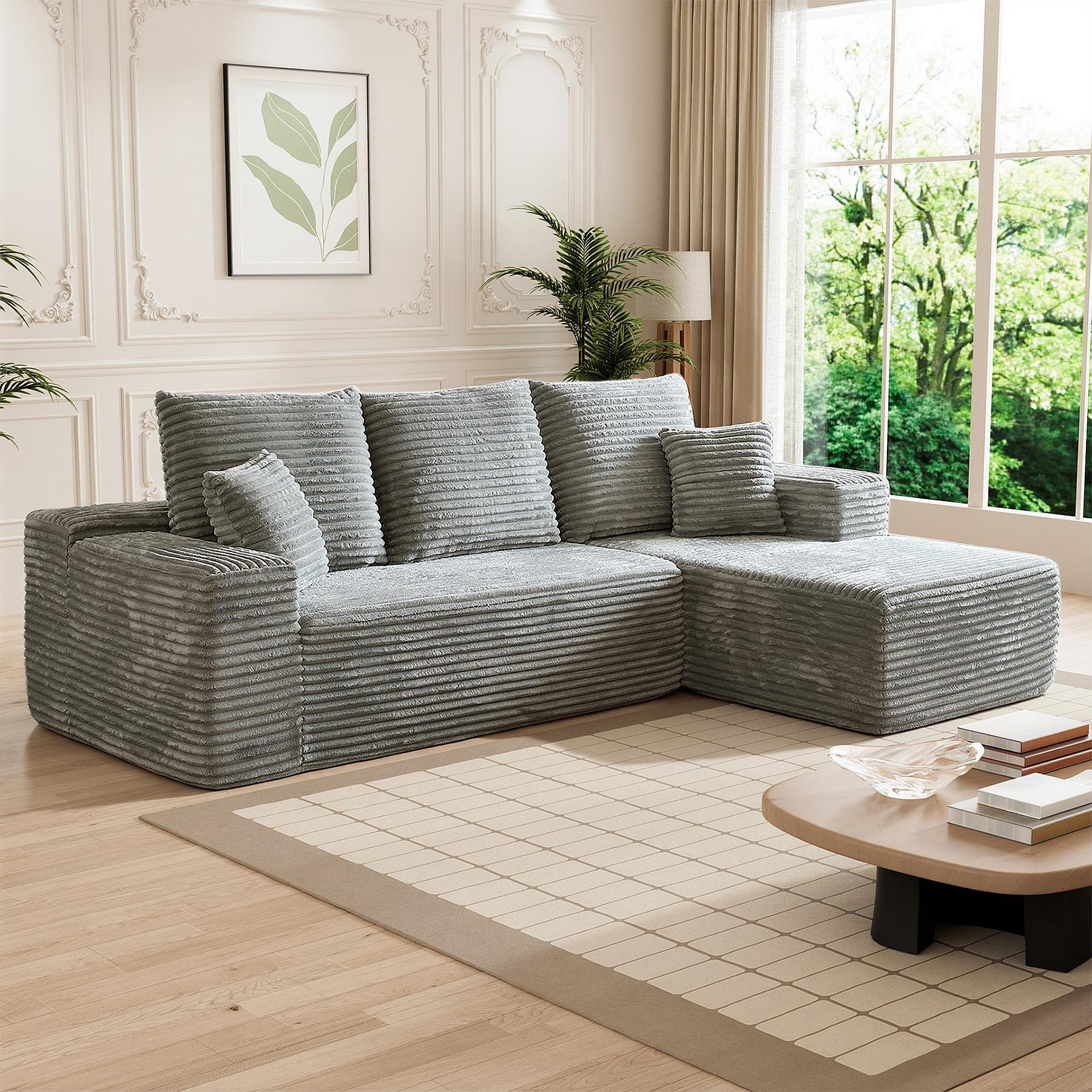 Everly Quinn 107-Inch Rabbit Hair Sofa | Wayfair