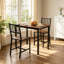 Ensemble de table de bar industriel avec 2 chaises Noyer 35,4 L x l 23,6 x P 29,7 H Table de petit déjeuner pour petits espaces-133389965