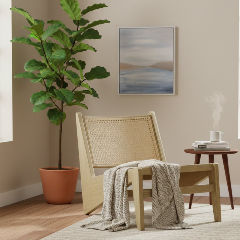 Chaise longue Dario Cane, Bois naturel