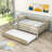  Wooden Daybed with with Trundle and Slats-1035742898-1035742899