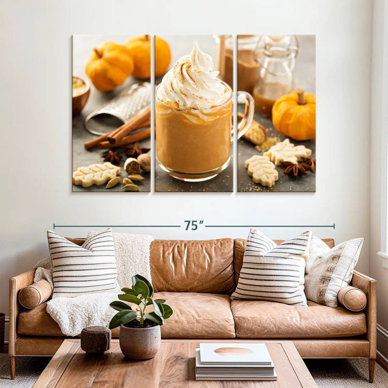 Yarlin Pumpkin Latte, 42" H x 65" W