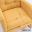 Chaise berçante d'appoint jaune avec repose-pieds et pieds en bois d'hévéa à haut dossier-744702703