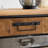 5-Drawer Accent Cabinet, Solid Wood 17'' x 27'' Side End Table with Reclaimed Wood Parquet