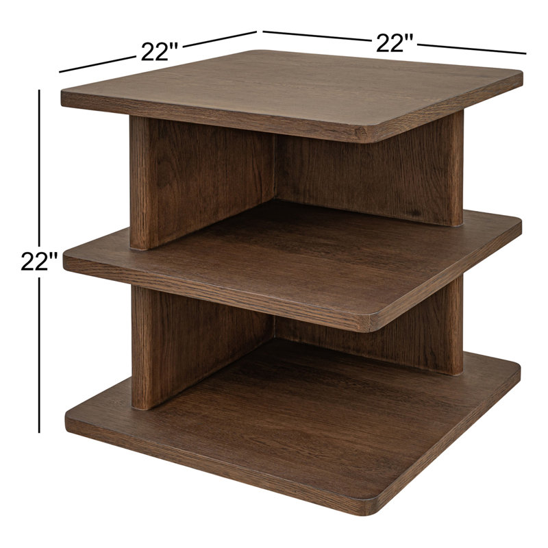 Casey Side Table Dark Brown, Brown