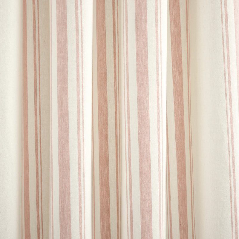 Panneaux de rideaux semi-diaphanes en coton mélangé avec passe-tringle, L 42 po x L 84 po, Rose