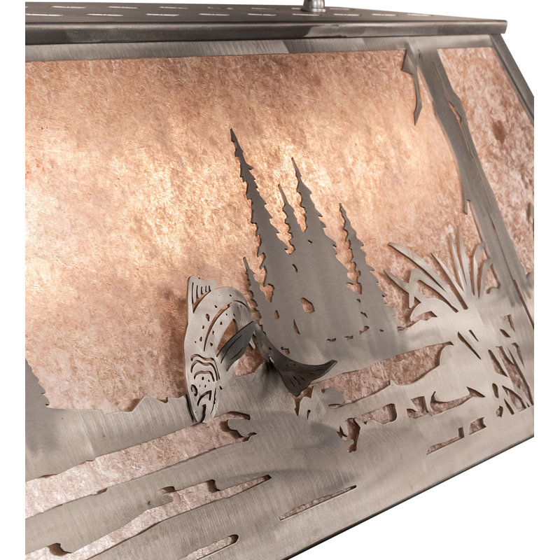 Rustic Lodge 6 - Light Pendant, 22" - 44" H x 48" W x 17" D