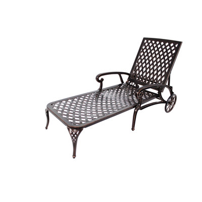 Cast Lounge Chair, Patio Chaise Lounge, Pool Lounge Chair by Alcott Hill