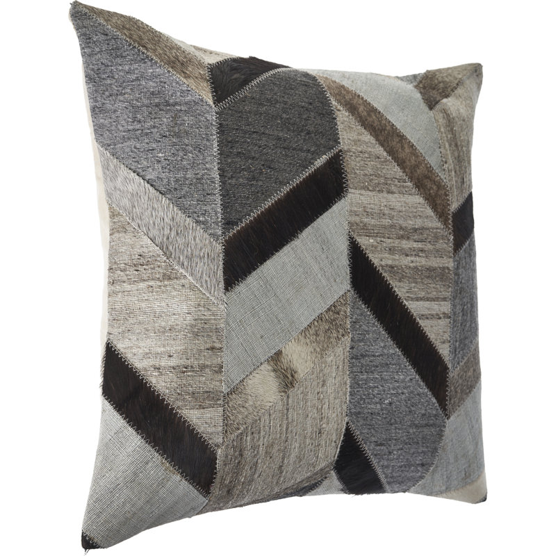 Housse de coussin gris / brun, Housse de coussin seulement - sans coussin