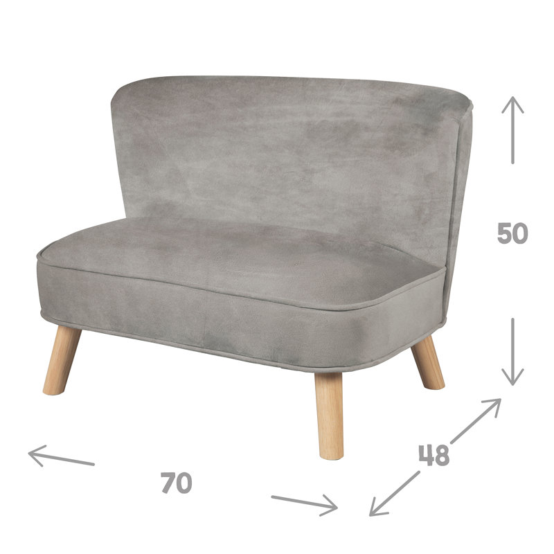 Lil Children's Sofa, 50cm H x 70cm W x 48cm D, Grey