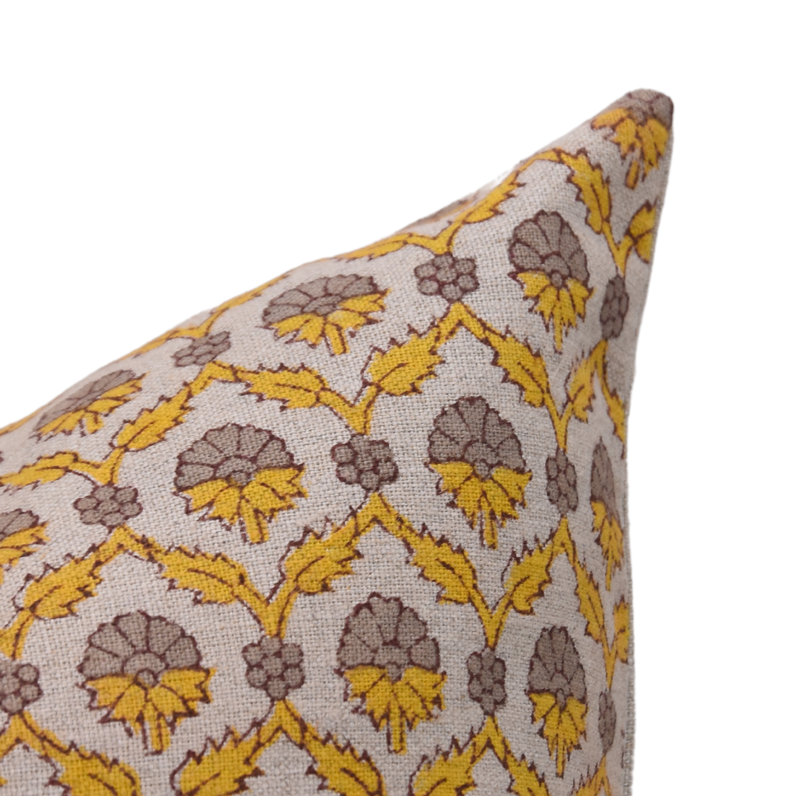 Housse de coussin intérieur / extérieur Floral Linen, H 26 po x l 26 po