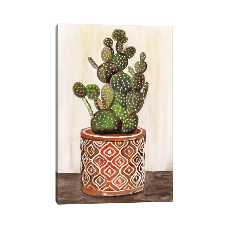 Potted Cactus I - Painting on Canvas, Wrapped Canvas, 66.04cm H x 45.72cm W x 1.91cm D