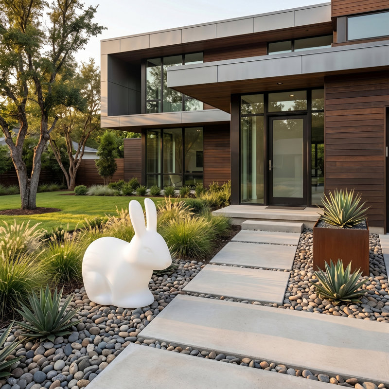 28" Solar Powered Rabbit Shape Outdoor Floor Lamp, 16 Rgb Color Changing Led Patio Light With Remote Control, Ip65 Waterproof Dual Charging Decorative Ambient Light