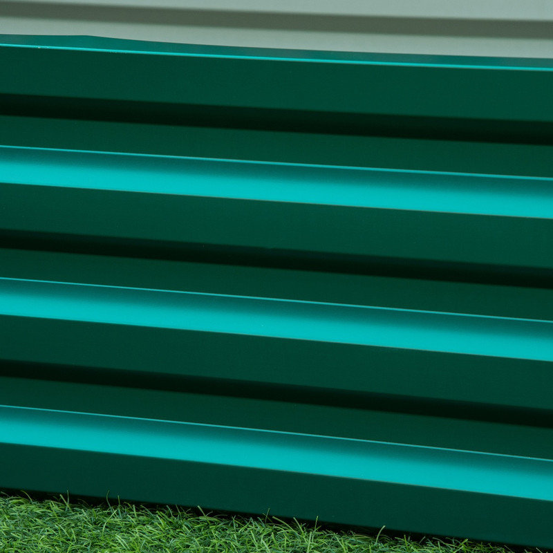 Ceclia Planter Box, 30.5cm H x 120cm W x 60cm D, Dark Green