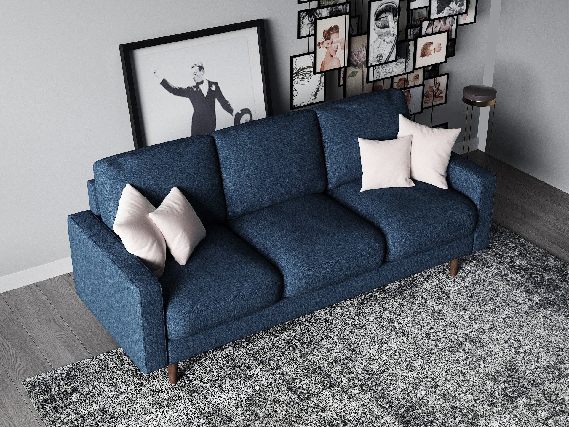 Ebern Designs Farnung 71.7" Linen Square Arm Sofa & Reviews - Wayfair ...