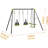 Creationstry Steel Swing Set with 2 Swing(s)