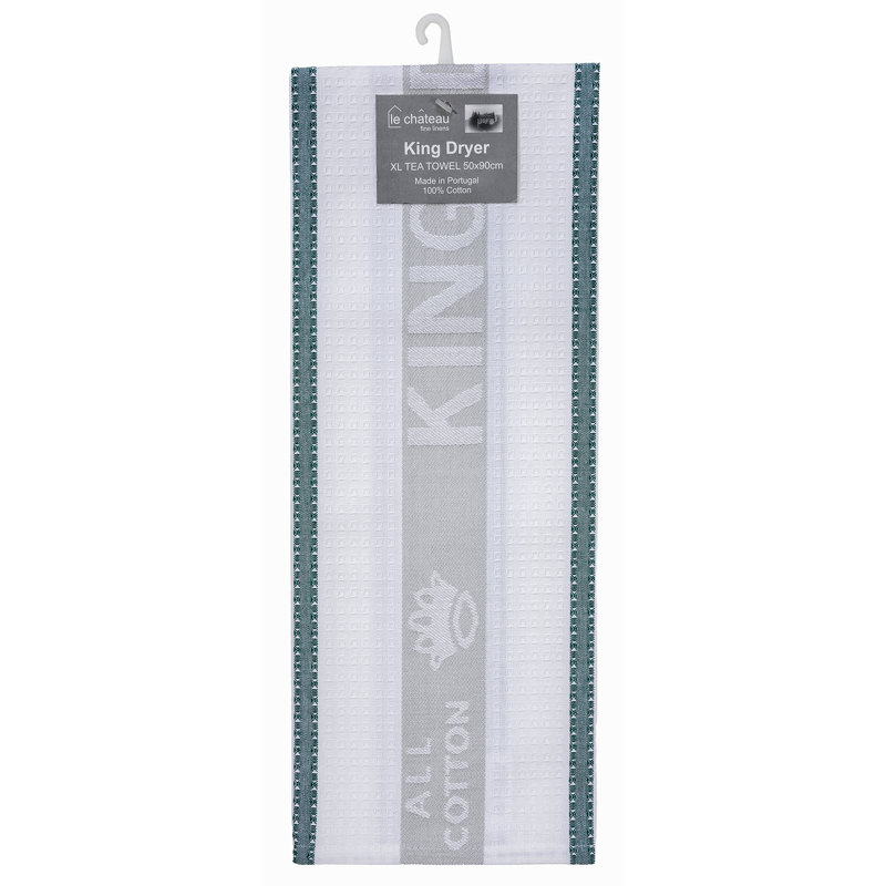 Cotton Stripe Jacquard Tea Towel Kitchen Towel, Green
