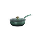 Le Creuset Enameled Cast Iron Holly Collection Traditional Saucier With Lid 2.25 Qt. Artichaut