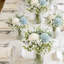 Bouquet de hortensias artificiels, bouquets de gypsophiles, bouquets de fleurs réalistes avec feuille d'eucalyptus pour le mariage, la Saint-Valentin, Pâques et la maison-1831091222
