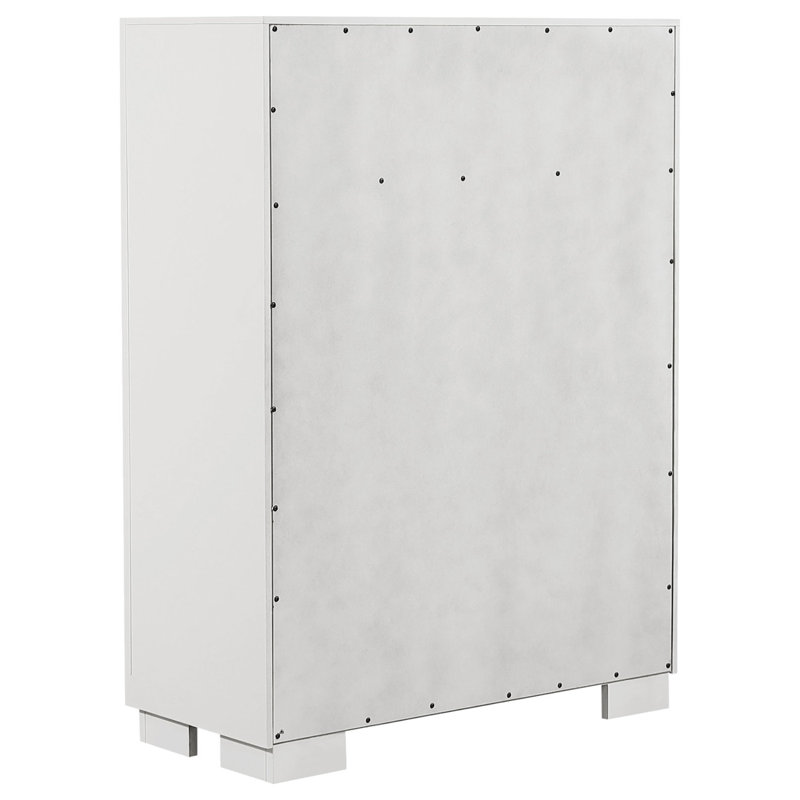 Ensemble de chambre avec lit plateforme 6 pièces et 2 tables de chevet Tokyo, Blanc, Très grand