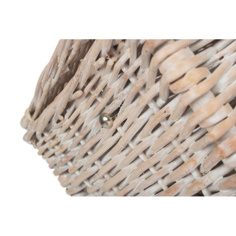 Wicker Empty Hamper Basket, 15cm H x 36cm W x 26cm D