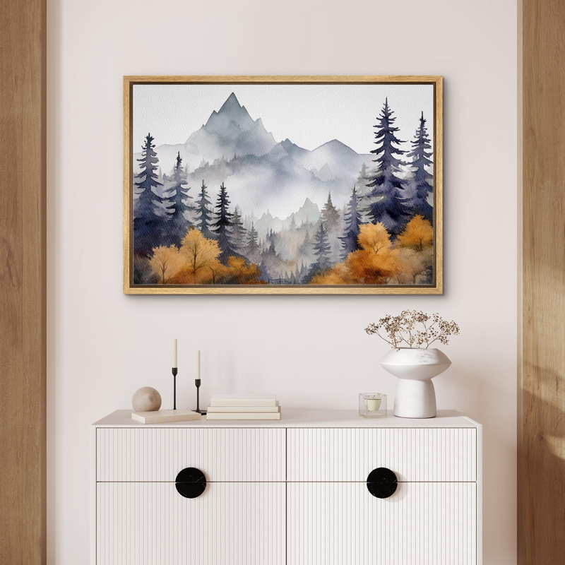 Paysage de forêt Woodland, Cadre flottant naturel, H 16 po x l 24 po