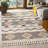 Bakerhill Hand Knotted Wool/Cotton Southwestern Rug in Ivory/Gray-139939978
