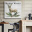 «Holiday Wishes Deer» - Toile tendue avec châssis de qualité supérieure - prête à être accrochée