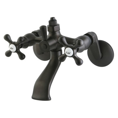 Kingston Brass Vintage Wall-Mount Tub Faucet with Riser Adaptor