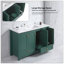Meuble-lavabo polyvalent blanc 48 po avec lavabo en céramique, armoire de rangement abondante, 4 portes à fermeture douce et 2 tiroirs-742702054