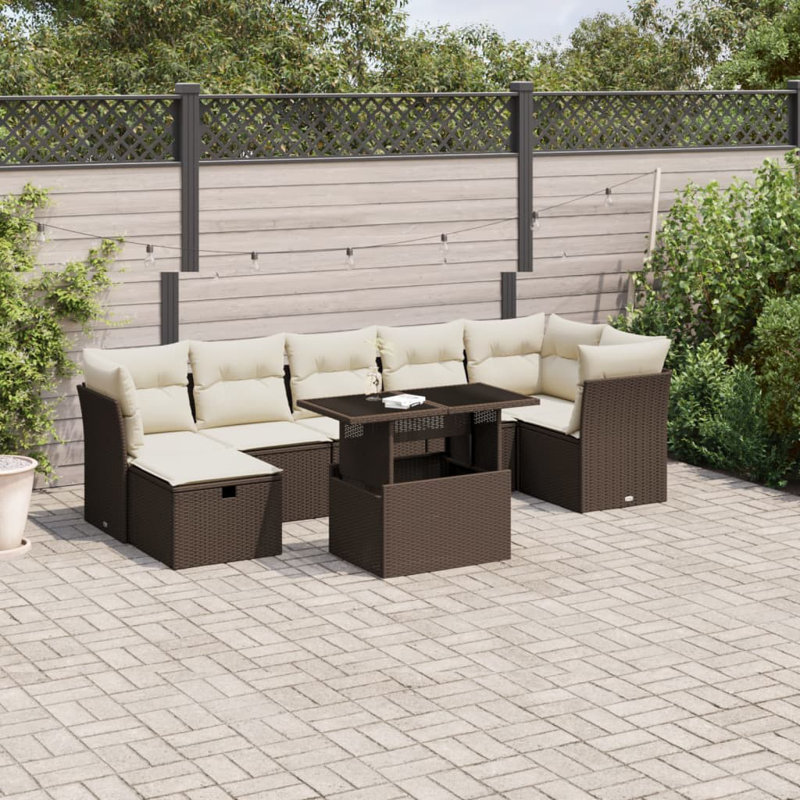 Vidaxl Garden Sofa Set Brown