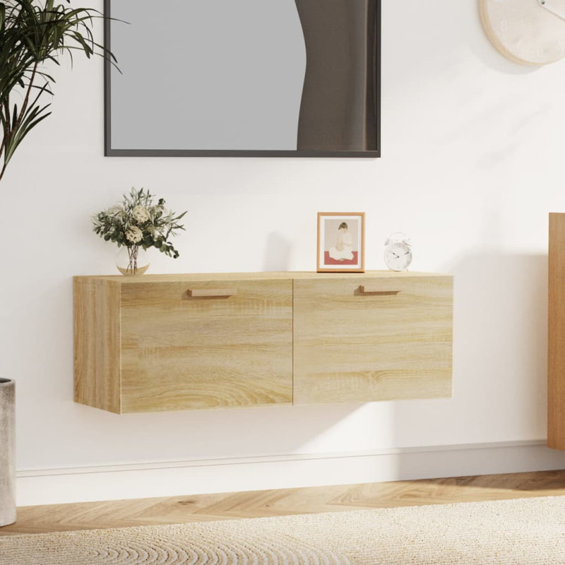 Lyco TV Stand, 35cm H x 100cm W x 36.5cm D, Sonoma Oak