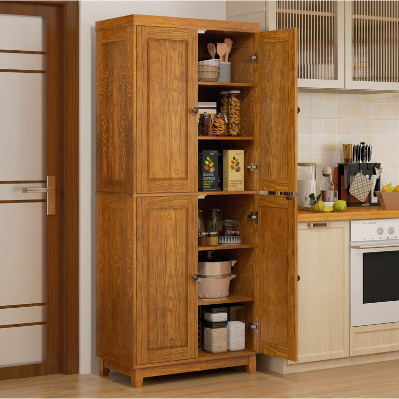 Grande armoire de rangement pour garde-manger de 72,5 po avec 4 portes à fermeture douce et tablettes réglables HOMcom