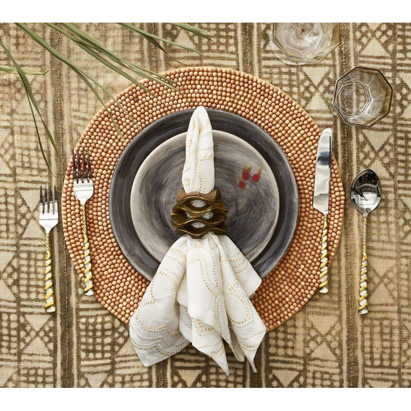 Wood Round Placemat, Natural