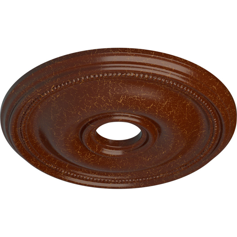 Médaillon de plafond Endalathane Peralta, P 17 3/4 po x P 3 3/4 po x P 1 po (convient aux auvents jusqu'à 4 5/8 po), finition gris acier peinte à la main
