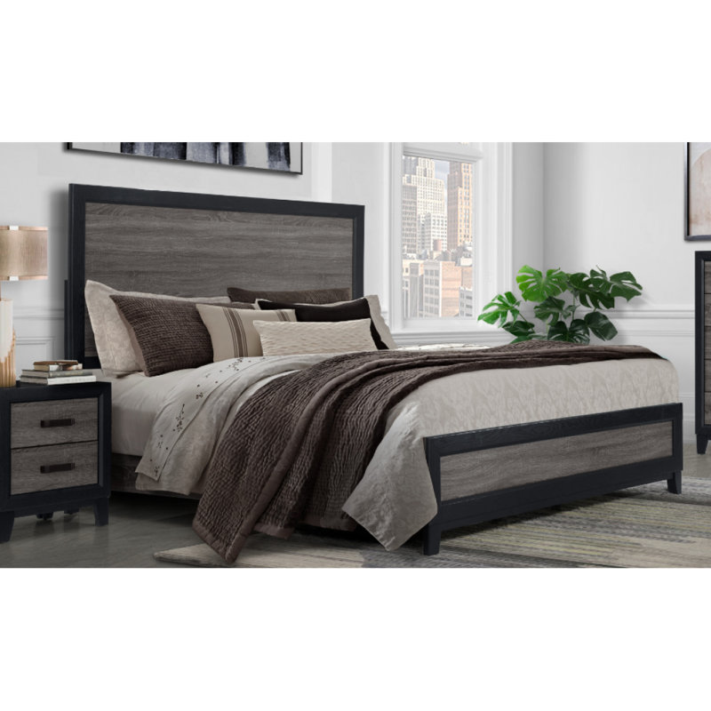 LIT DOUBLE GRIS SOLUTO ET NOIR, Lit simple