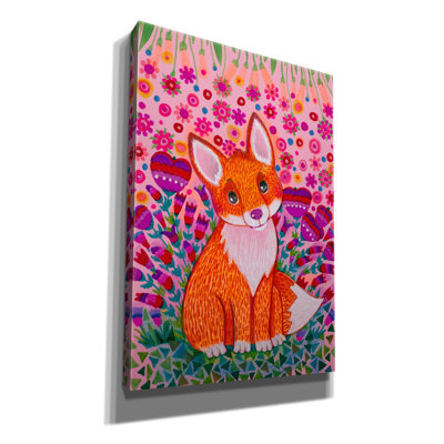 Toile épique Graffiti «Sweet Fox» par Oxana Zaika, 18 po x 26 po